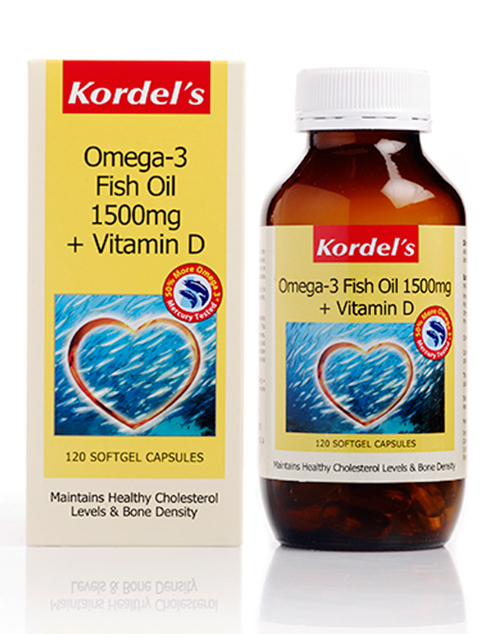 Kordel’s Omega3 Fish Oil 1500mg + Vitamin D 120s healthstore.sg