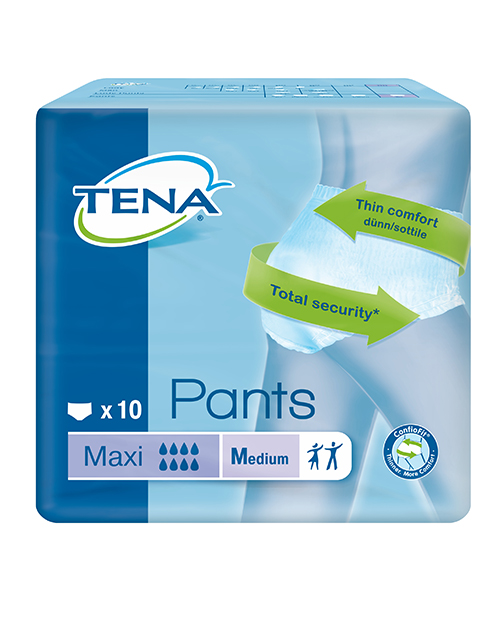 TENA Pants Maxi (M) 10s x 4 Bags/Carton - healthstore.sg