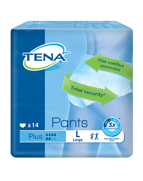 TENA Pants Plus (L) 14s x 4 Bags/Carton - healthstore.sg